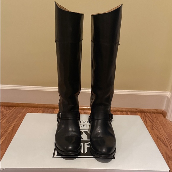 Frye Black Leather Heeled Boots - Picture 2 of 10
